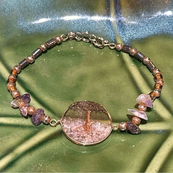 Handcrafted Tree is Life Boho Bracelet 7” - Picture 1 of 4